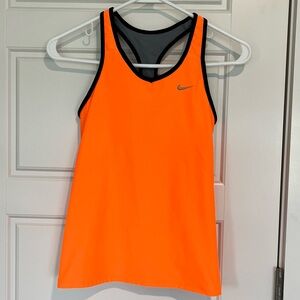 Nike Women's Bright Orange Sports Bra Tank Top Size XS